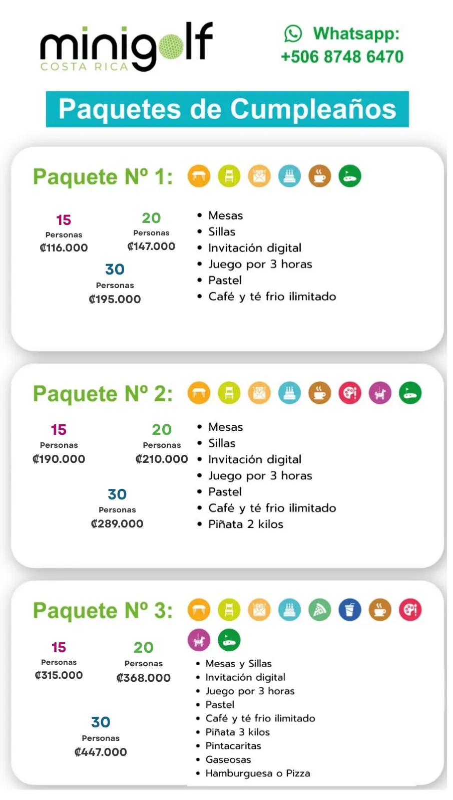 Paquetes de Cumpleaños