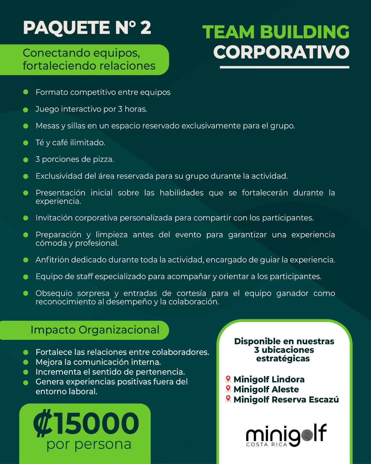 Adultos & Team Building - Paquete 3